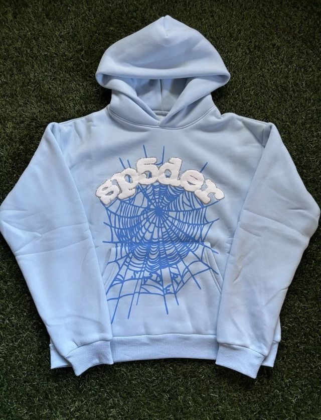 Spider Worldwide “Sky Blue With Rhinestones “ Hoodie - ✅💨 (Size L )