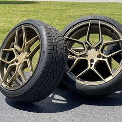 Staggered 20” Rohana Wheels 5x120 rims BMW M6 M5 A/S Tires M4 M3 CTS-V CT5-V Corvette C8
