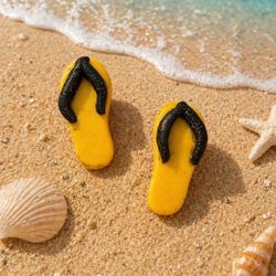 Flip Flop Sandals Handmade Polymer Clay Earrings