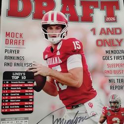 Fernando Mendoza Signed Autograph Magazine Indiana NFL 