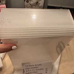 New Pack - sign, poster display stands size 8.5” x11”.  12 pieces.