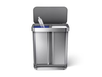 NEW! SIMPLE HUMAN 58L Dual Compartment Step Can