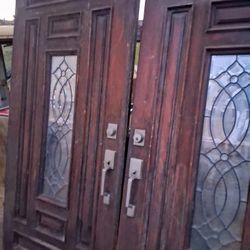 Walnut Double Doors Solid Wood Each Door 80x36 Both Doors 275