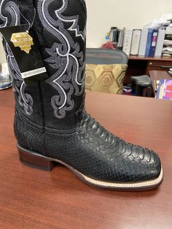 Botas Vaqueras De Piel Original Punta Cuadrada