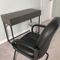 Two Drawers Computer Table With Chair For $90