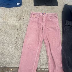 Pink corduroy pants