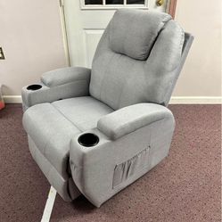Manual (pull cord) Recliner with Heat & Vibration features