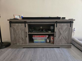 Barn Style TV Stand Grey