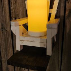Handcrafted Mini Adirondack Chair Plant  / Candle Stand