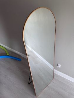 Full-Length Arched Floor Mirror