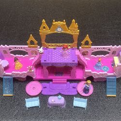 Disney Princess Polly Pocket Dolls And Carriage 