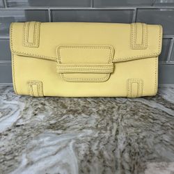 BCBG Yellow New Clutch Handbag 