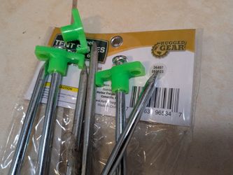 Steel Tent Stakes, 6-Pack