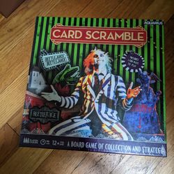 Beetlejuice Card Scramble Board Game 