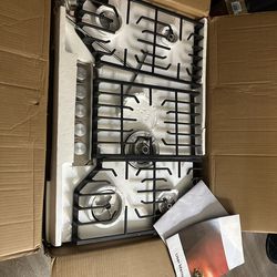 New Hibghse 30 inch Stainless Steel Gas Cooktop 5 Burners