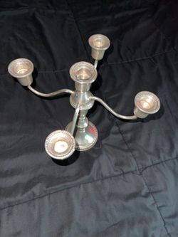 Sterling silver 5 arm candle holder Duchin weighted