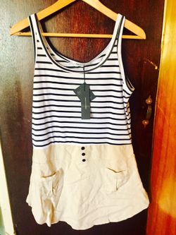 Striped and Khaki Dressg