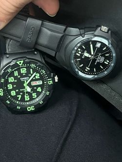2 Casio watches- military and sport- New Batt-