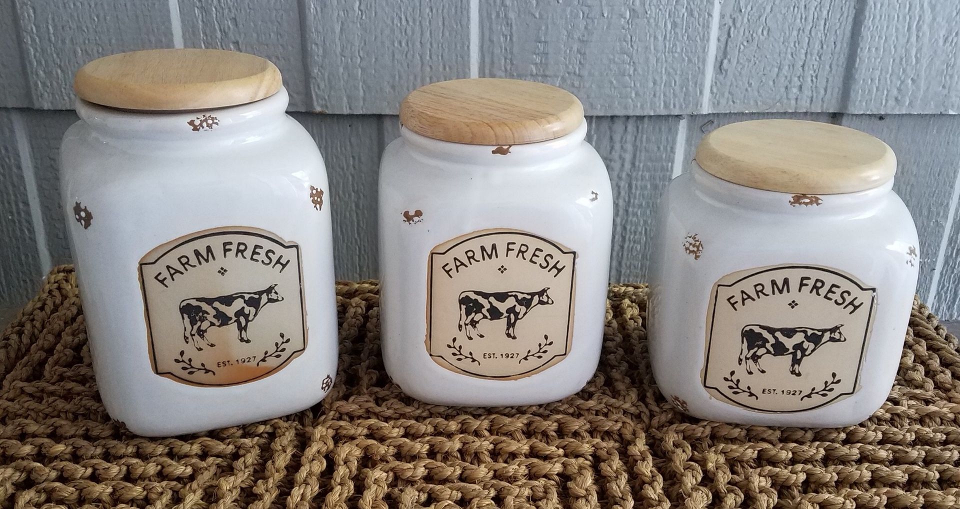 Farm house kitchen canister new from hobby lobby