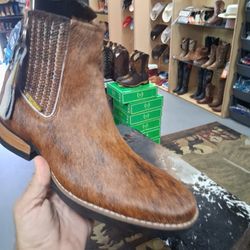 Botines De Piel De Pelo  De Vaca