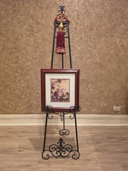 decorative wrought-iron floor easel/display stand