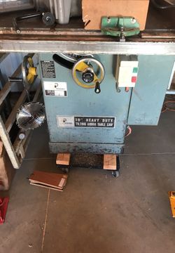 10” table saw 3hp 220 single phase