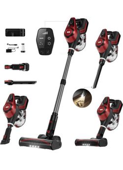 Cordless Vacuum Cleaner, 30Kpa Home Stick Vacuum, Smart Display & 1.5L Dust Cup, 55mins Max Runtime, Rechargeable Lightweight Handheld Vavuum for Pet 