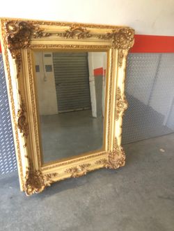 Large Gilt Rococo Wall Mirror, 1890s vintage mirrors