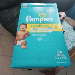 Pampers Swaddler Diapers Size 2 W Wipes