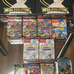 Mega Evolution, Phantasmal Flames, Surging Sparks, Prismatic Evolutions