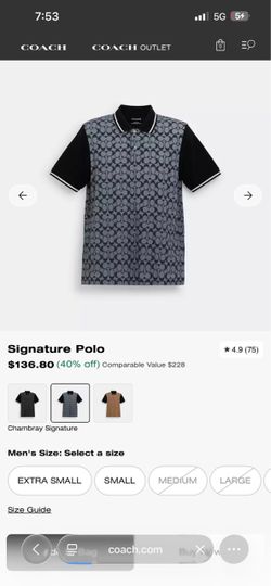 Coach men signature polo