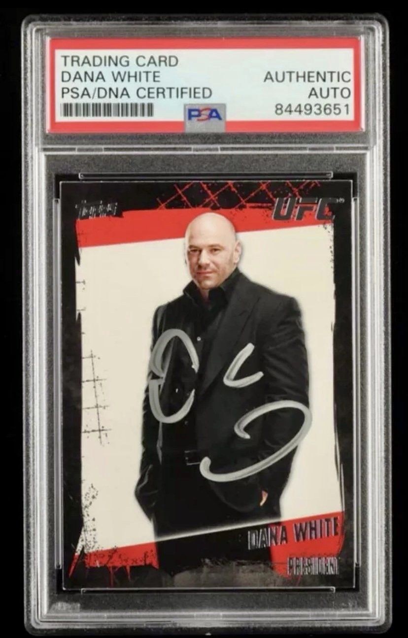 2010 Topps Dana White Autograph Psa Dna Verification
