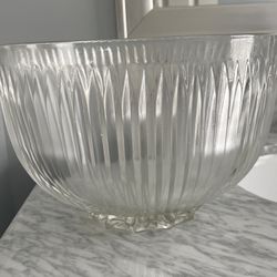 Vintage Etched Crystal Punch Bowl 1955