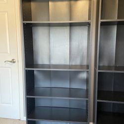 2 Beautiful Black Book Shelves For Sale