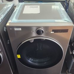 7.4 cu. ft. Vented SMART Stackable Electric Dryer in Graphite Steel with TurboSteam, Al Sensing and LCD Display