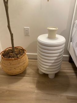 White Side Tables Creative Co-Op (x 2)
