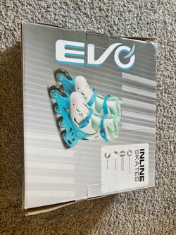 Evo inline skates shoes - Adjustable sizes 13J-3 - Openbox - Like New
