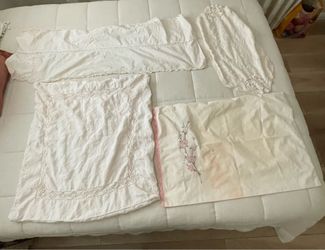 Box of Vintage Lace & Linens
