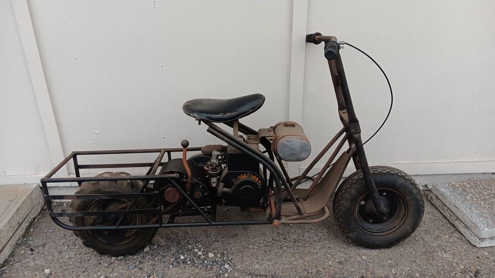 Vintage 1951 trail king mini bike tote goat