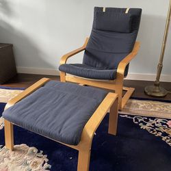 Original Poang Chair and Ottoman 