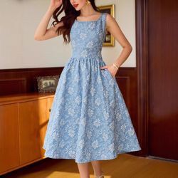 Brand new Women's short-sleeved long dress