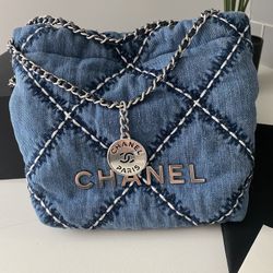 Chanel 22  Mini Stitched Denim