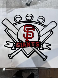 SF Giants Crossed Bats Metal Sign 18.5x23 18 Gauge Steel Wall Decor