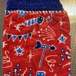 Hand Crocheted Towels Fourth Of July