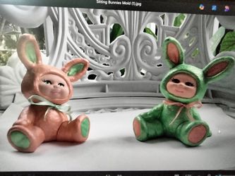 Vintage Mold of Sitting Bunny for Casting Ceramics