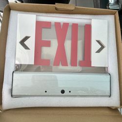 NEW LED Edge-Lit Exit Sign with Battery Back-up