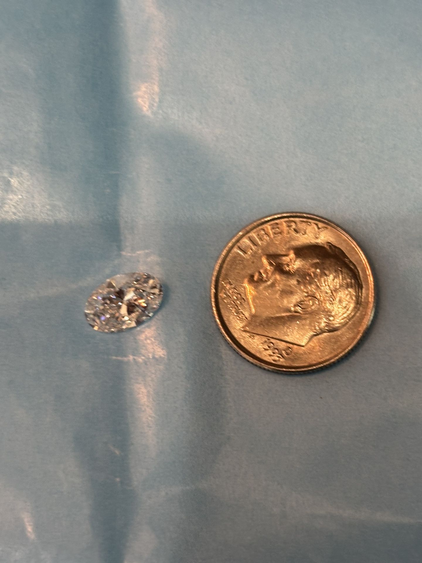 New Loose Certified 1.39 Carat Oval Cut Lab Diamond F VS1