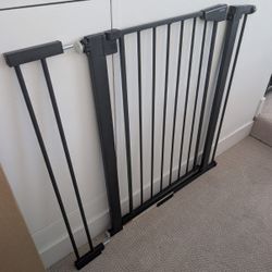 Cumbor 36" Extra Tall Baby Gate for Dogs and Kids with Wide 2-Way Door, 29.7" - 46" W 36" H