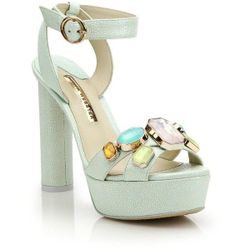 Sophia Webster / Amanda Gem Platform Sandals Mint / size 6.5 or 36.5