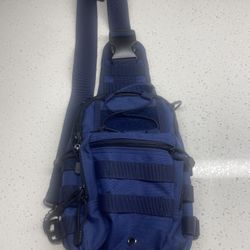 Blue Unisex Crossbody Bag, Tactical Range Shoulder Molle Bag 